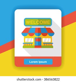 shopping grocery store flat icon