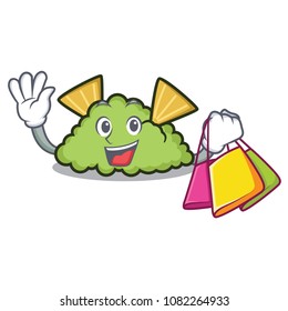 Shopping guacamole character cartoon style