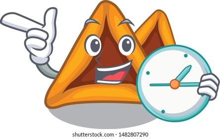 Shopping hamantaschen cookies with the cartoon shape