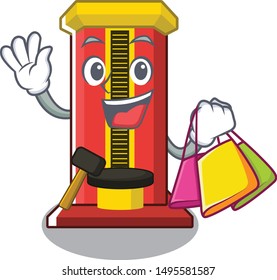 Shopping hammer game machine in the cartoon