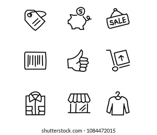 diseño de conjunto de iconos dibujados a mano, diseño de estilo dibujado a mano, web y aplicación diseñadas