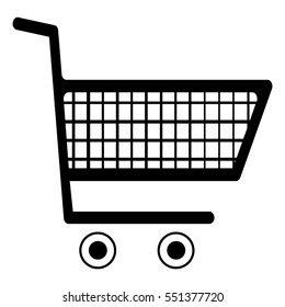 Shopping hand-cart icon. Vector eps 10.