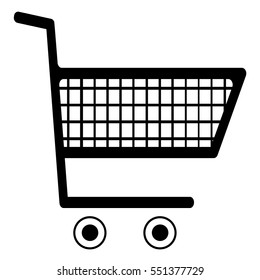 Shopping hand-cart icon. Vector eps 10.