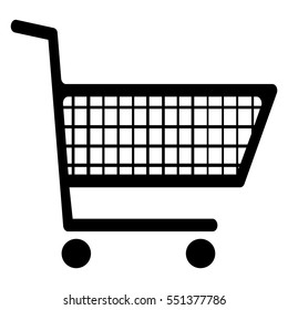Shopping hand-cart icon. Vector eps 10.