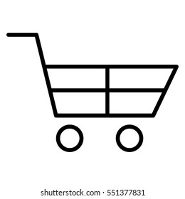 Shopping hand-cart icon. Vector eps 10.