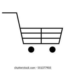 Shopping hand-cart icon. Vector eps 10.