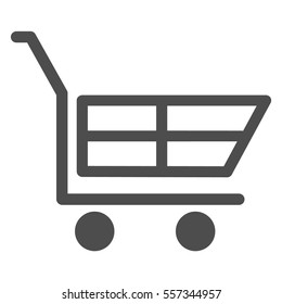 Shopping hand-cart icon. Vector eps 10.
