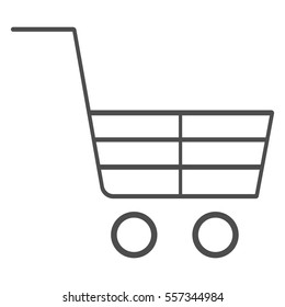 Shopping hand-cart- icon. Vector eps 10.