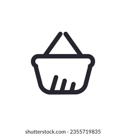 Shopping handle basket icon. For web template and app. Isolated on white background.