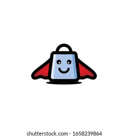 Shopping Heroes Logo Design Vector
