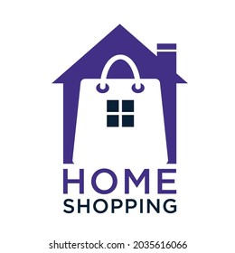 Vector De Logotipos De Compras Desde El Hogar.