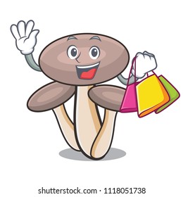 Shopping honey agaric mushroom character cartoon
