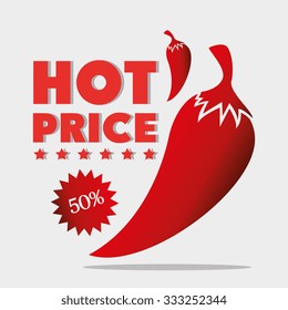 Shopping hot prices theme design, vector illustration graphic