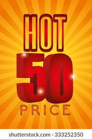 Shopping hot prices theme design, vector illustration graphic