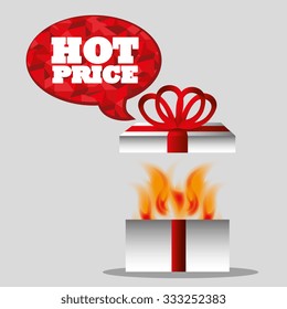 Shopping hot prices theme design, vector illustration graphic