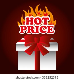 Shopping hot prices theme design, vector illustration graphic