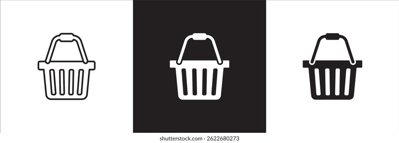shopping icon. Shopping basket icon. Trolley symbol. Icon symbol suitable for buy, buying, online shop, e-commerce. Vector illustration