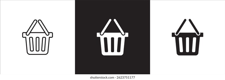 shopping icon. Shopping basket icon. Trolley symbol. Icon symbol suitable for buy, buying, online shop, e-commerce. Vector illustration