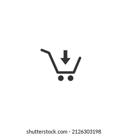 Icono de compras. Icono del carro de la compra. Vector