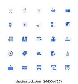 Colección de iconos de compras. Icono 2D de estilo monocromo de Pixel Perfect Commerce