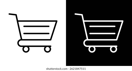 Shopping icon concept stroke on white background