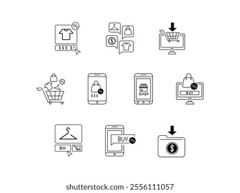 Shopping Icon Design Element Set
