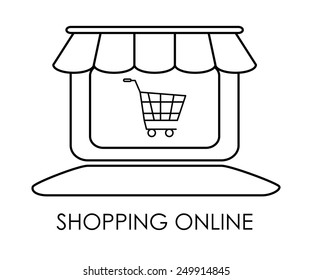 shopping icon design, vector illustration eps10 graphic 