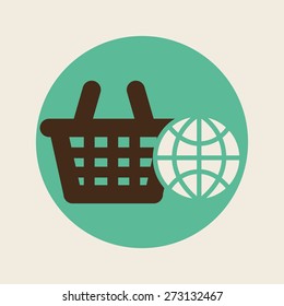 shopping icon design, vector illustration eps10 graphic 