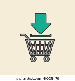 shopping icon design, vector illustration