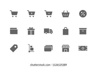 Shopping Icon Design Vector Symbol Cart Basket Discount Offer Wallet Purchase Bag Money Credit Card