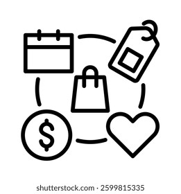 Shopping Icon Element for Design