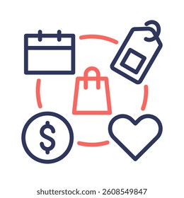 Shopping Icon Element for Design