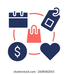 Shopping Icon Element for Design
