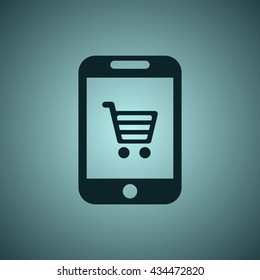 Shopping Icon, flat design style
