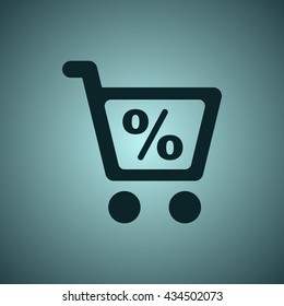 Shopping Icon, flat design style