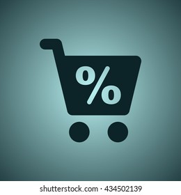 Shopping Icon, flat design style