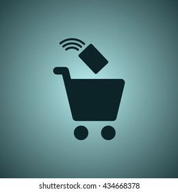 Shopping Icon, flat design style