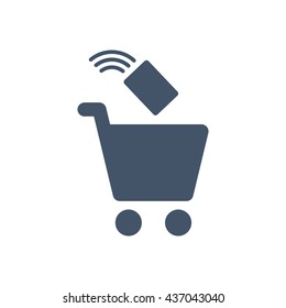 Shopping Icon, flat design style