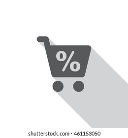 Shopping Icon, flat design style