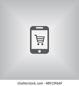 Shopping Icon, flat design style