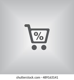 Shopping Icon, flat design style