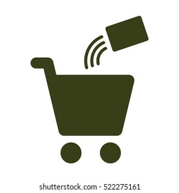 Shopping Icon, flat design style
