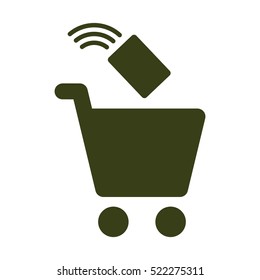 Shopping Icon, flat design style
