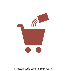 Shopping Icon, flat design style
