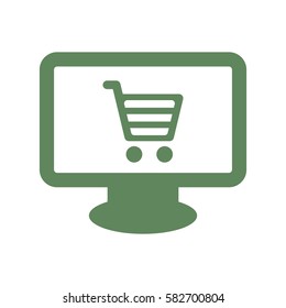Shopping Icon, flat design style