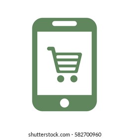 Shopping Icon, flat design style