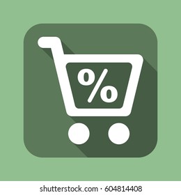 Shopping Icon, flat design style