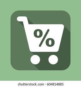 Shopping Icon, flat design style