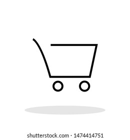 Shopping icon in flat style. Shopping symbol for your web site design, logo, app, UI Vector EPS 10.