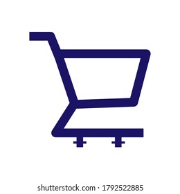 Icono de compras. Gráfica vectorial plana en fondo blanco.
